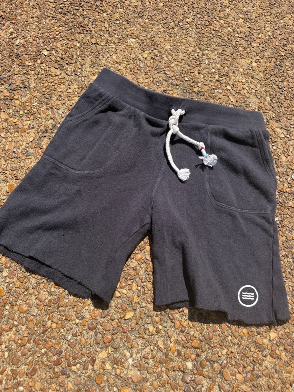 Kids Sol Angeles Black Casual Drawstring Fleece Shorts